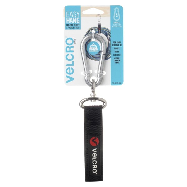 Velcro Brand cloth hook and eye Brand 2021054 16 x 1 in. Easy Hang Small Strap; Black - 100 lbs 2021054 - main